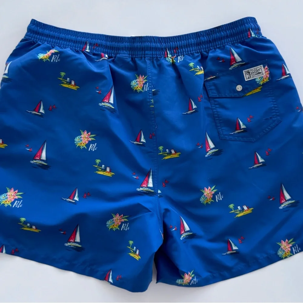 Polo Ralph Lauren Men's Big &‎ Tall “Sur La Plage” Traveler Swim Trunks 2XB NWOT